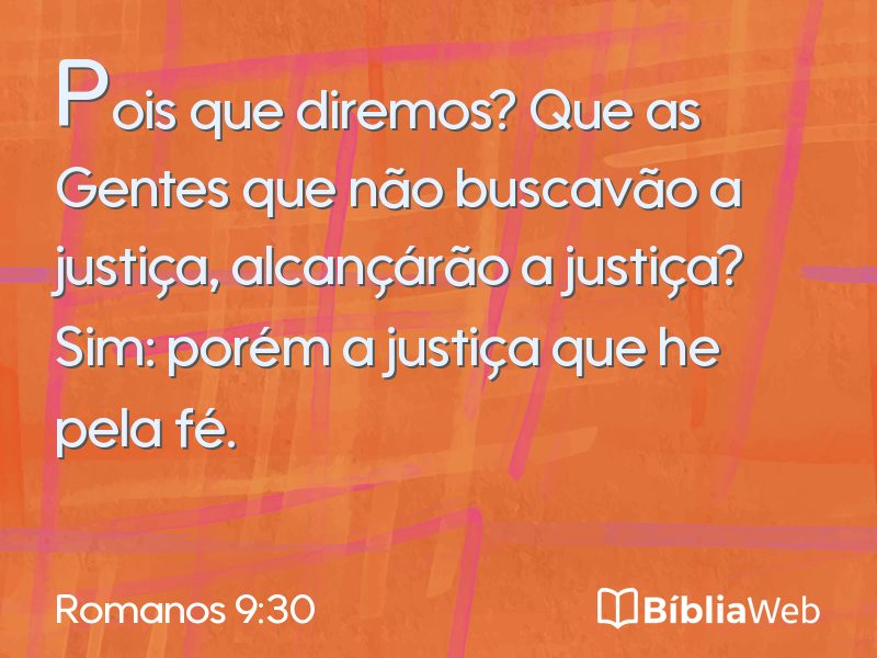Romanos 9:30 em imagem para compartilhar