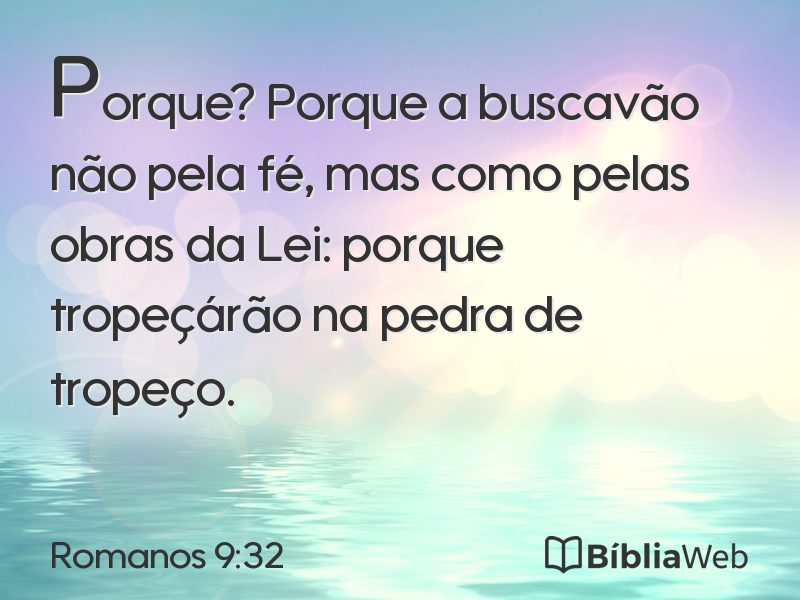 Romanos 9:32 em imagem para compartilhar