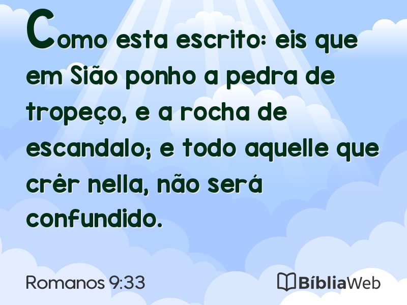 Romanos 9:33 em imagem para compartilhar