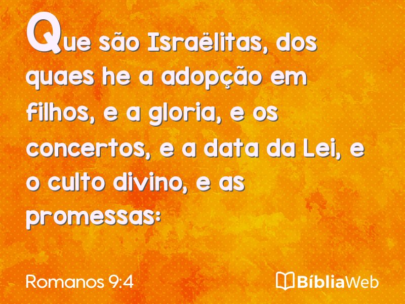 Romanos 9:4 em imagem para compartilhar