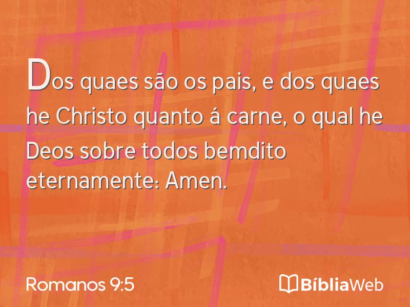 Romanos 9:5 em imagem para compartilhar