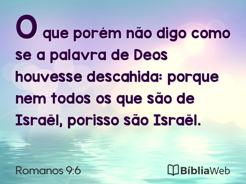 Romanos 9:6 em imagem para compartilhar