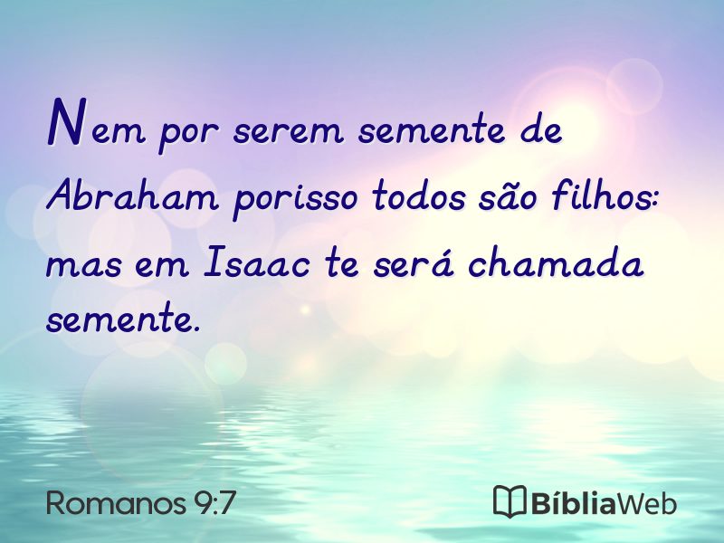 Romanos 9:7 em imagem para compartilhar