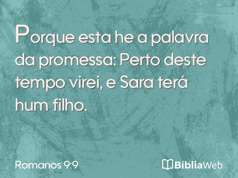 Romanos 9:9 em imagem para compartilhar