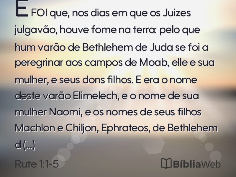 Rute 1:1-5 em imagem para compartilhar