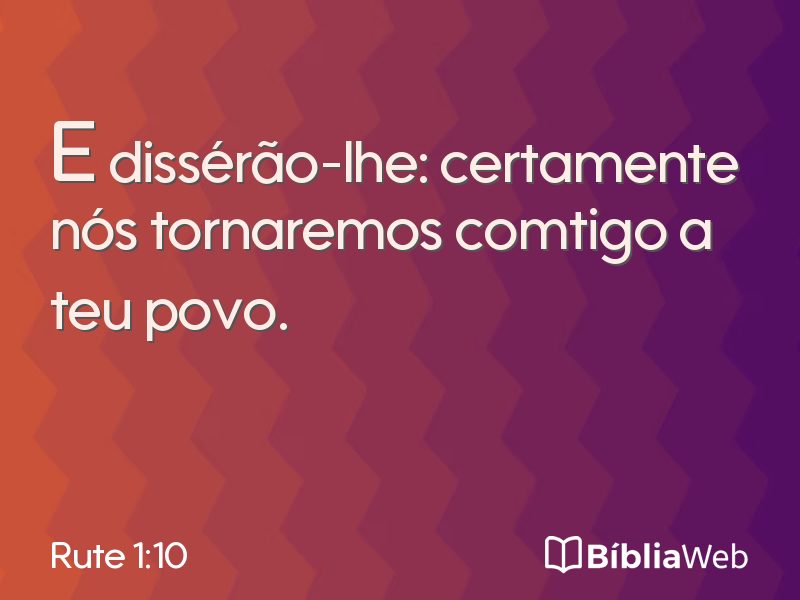 Rute 1:10 em imagem para compartilhar