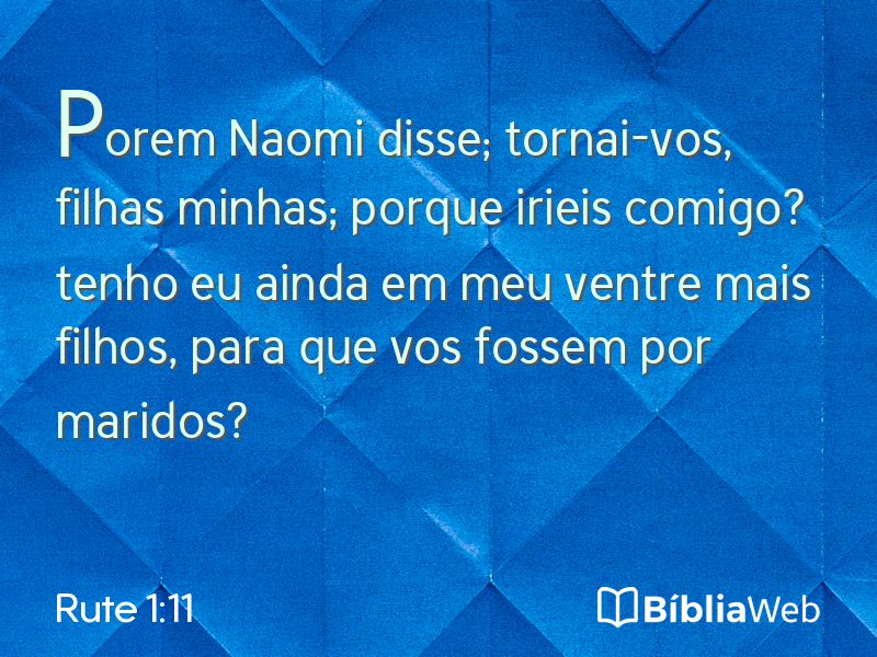 Rute 1:11 em imagem para compartilhar