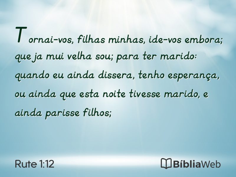 Rute 1:12 em imagem para compartilhar