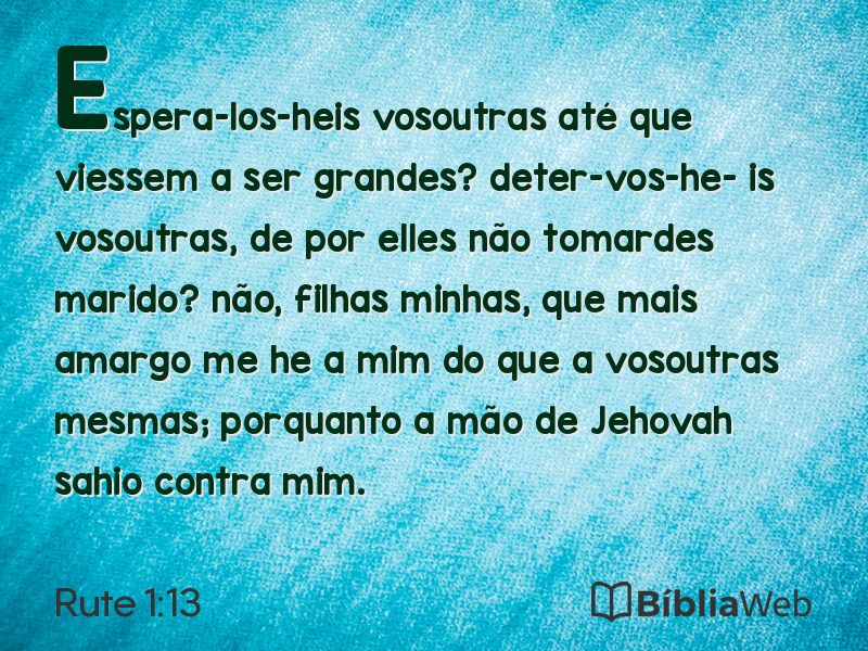 Rute 1:13 em imagem para compartilhar