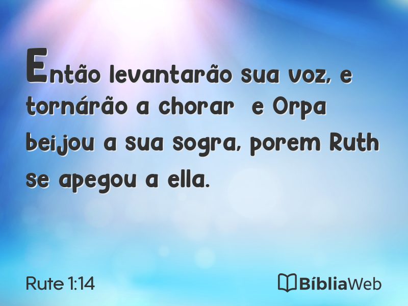 Rute 1:14 em imagem para compartilhar
