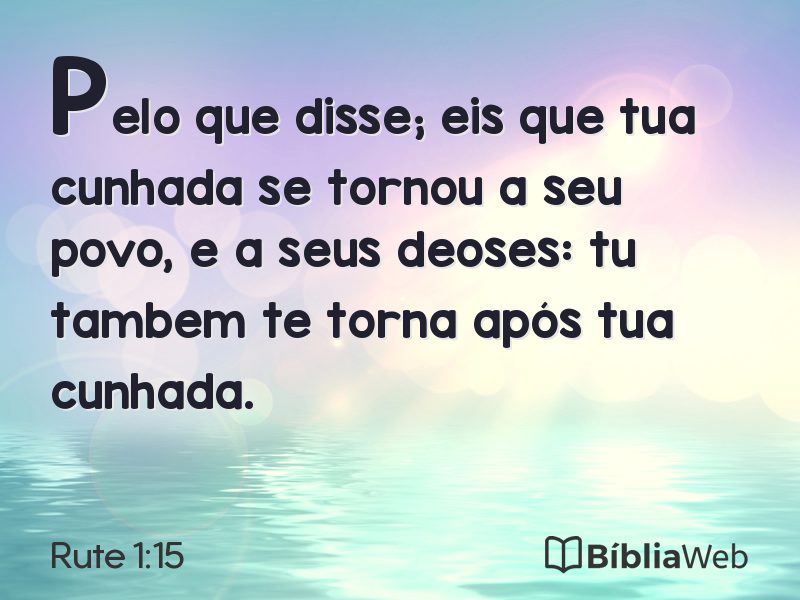 Rute 1:15 em imagem para compartilhar