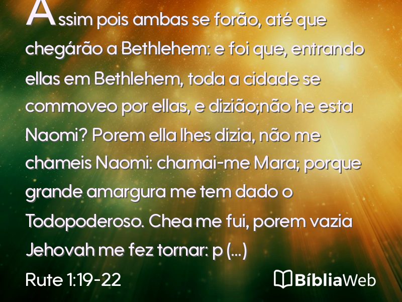 Rute 1:19-22 em imagem para compartilhar