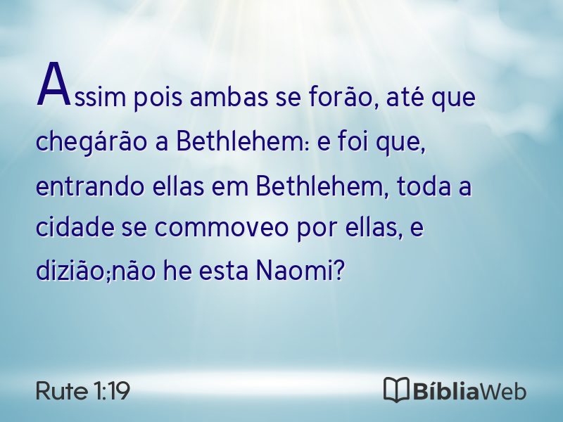 Rute 1:19 em imagem para compartilhar