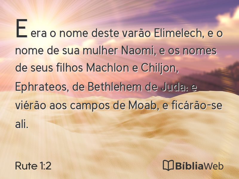 Rute 1:2 em imagem para compartilhar