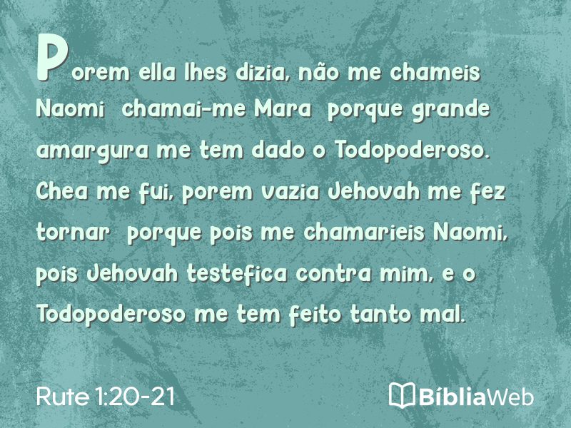 Rute 1:20-21 em imagem para compartilhar