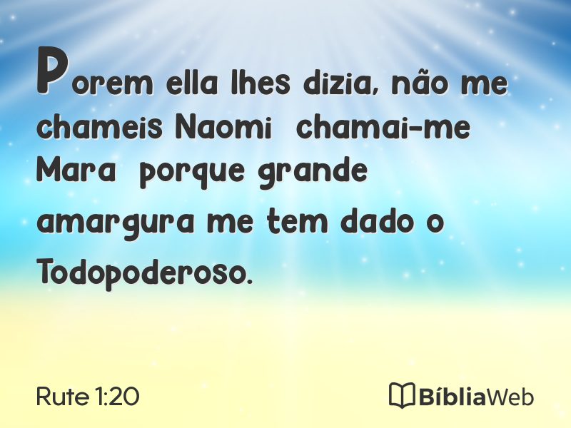 Rute 1:20 em imagem para compartilhar