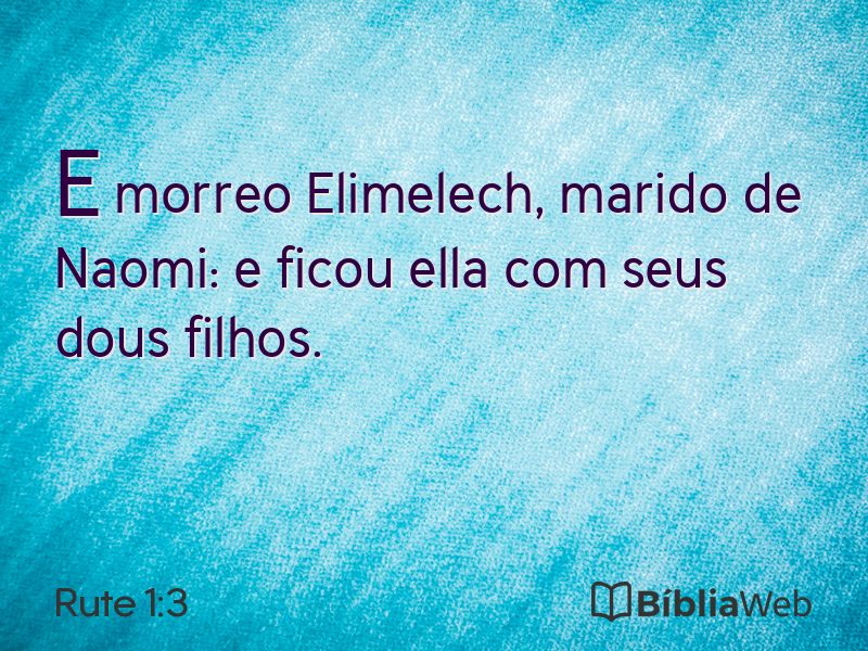 Rute 1:3 em imagem para compartilhar