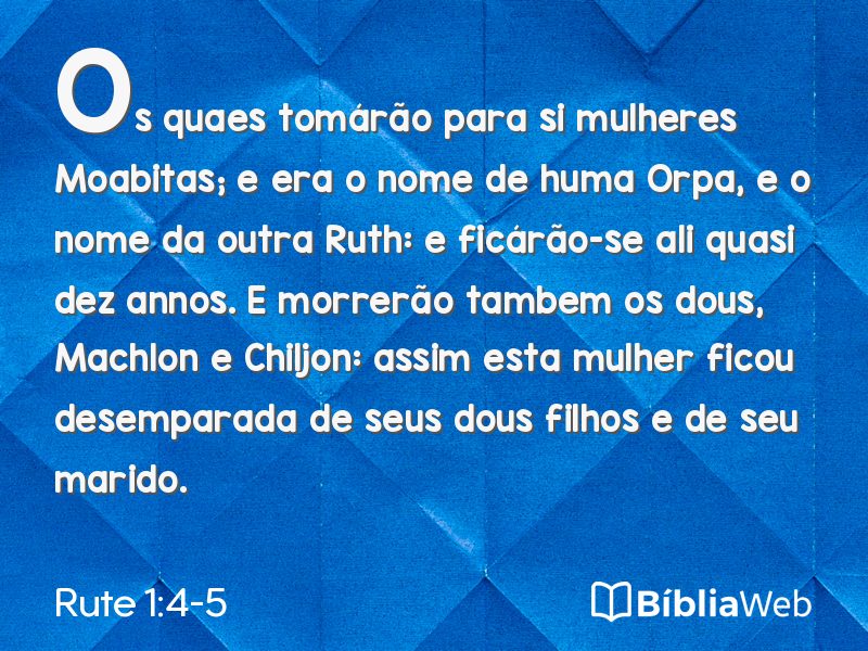 Rute 1:4-5 em imagem para compartilhar