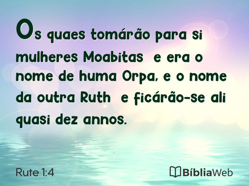 Rute 1:4 em imagem para compartilhar