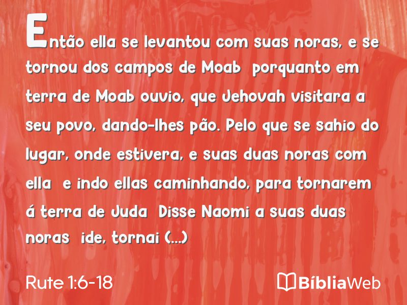 Rute 1:6-18 em imagem para compartilhar