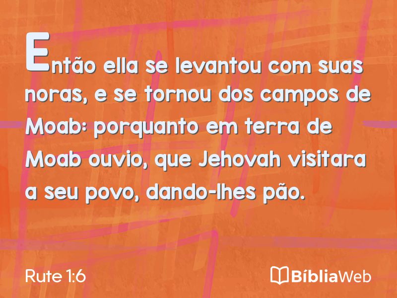 Rute 1:6 em imagem para compartilhar