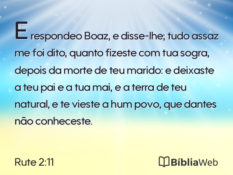 Rute 2:11 em imagem para compartilhar