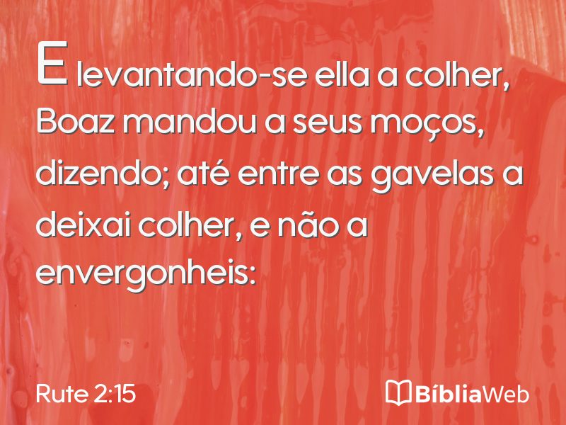 Rute 2:15 em imagem para compartilhar
