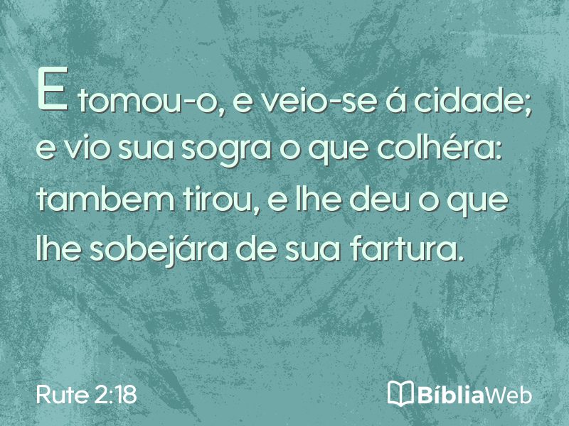 Rute 2:18 em imagem para compartilhar