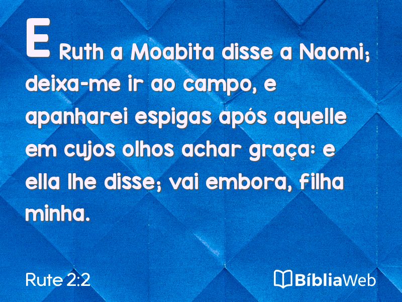 Rute 2:2 em imagem para compartilhar