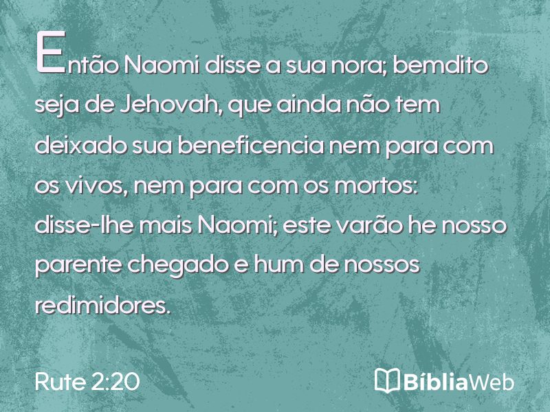 Rute 2:20 em imagem para compartilhar