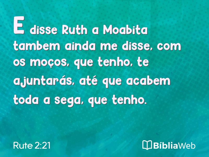 Rute 2:21 em imagem para compartilhar