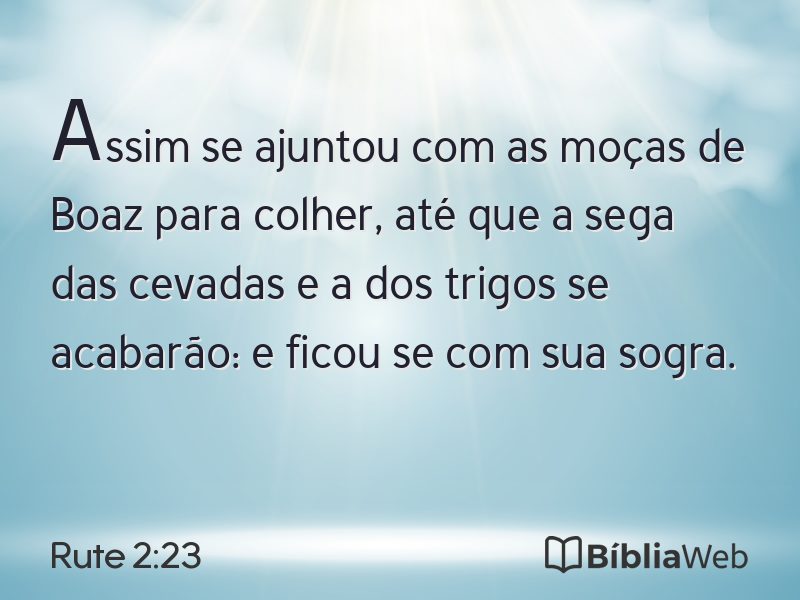 Rute 2:23 em imagem para compartilhar