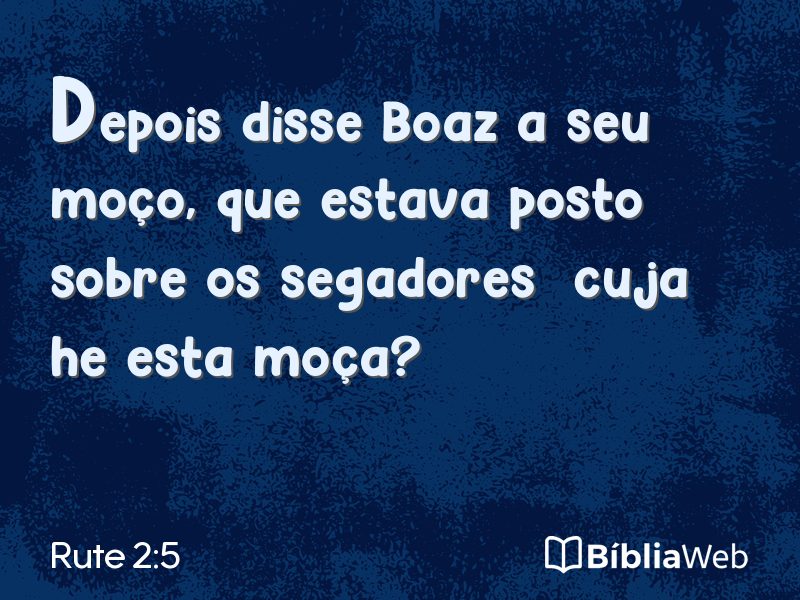 Rute 2:5 em imagem para compartilhar