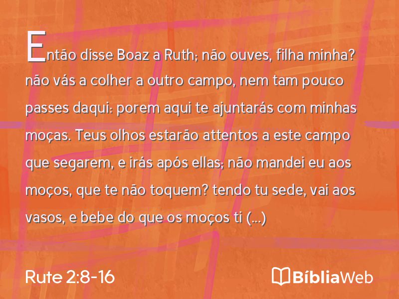 Rute 2:8-16 em imagem para compartilhar