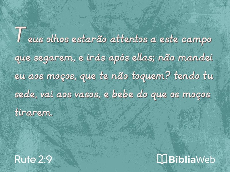 Rute 2:9 em imagem para compartilhar