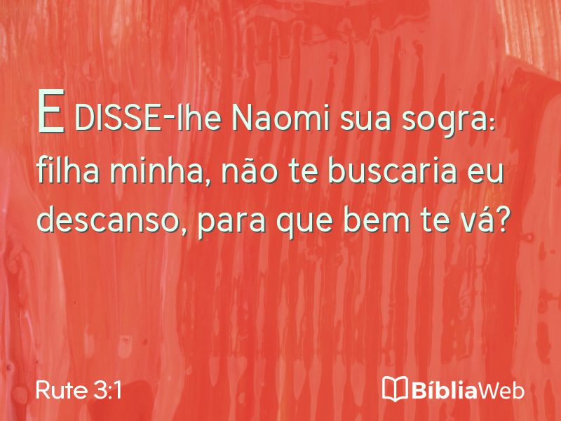 Rute 3:1 em imagem para compartilhar