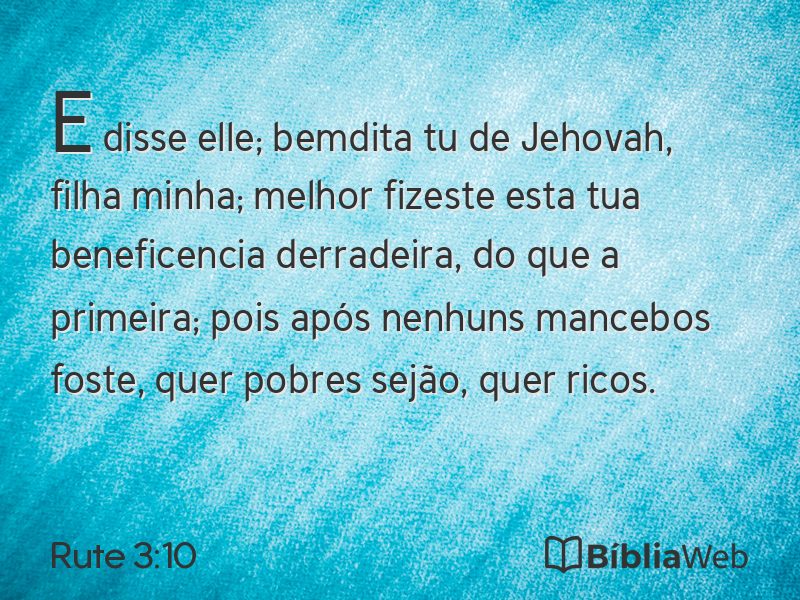 Rute 3:10 em imagem para compartilhar