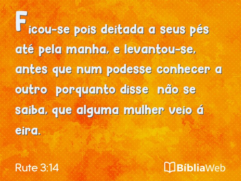 Rute 3:14 em imagem para compartilhar