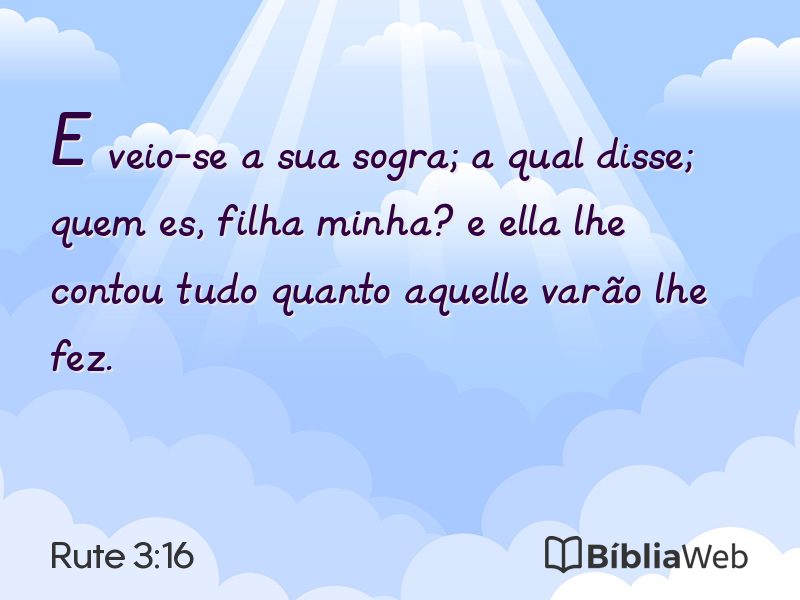 Rute 3:16 em imagem para compartilhar