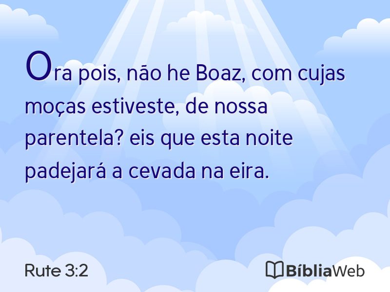 Rute 3:2 em imagem para compartilhar