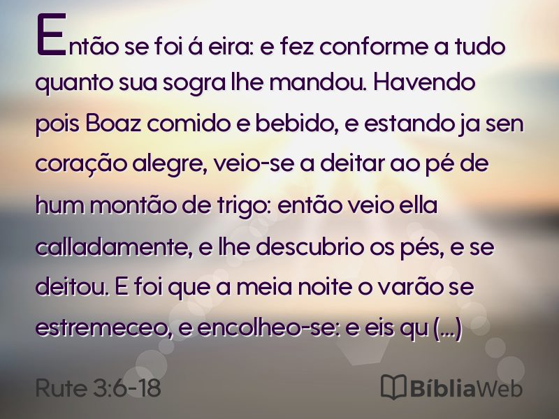 Rute 3:6-18 em imagem para compartilhar