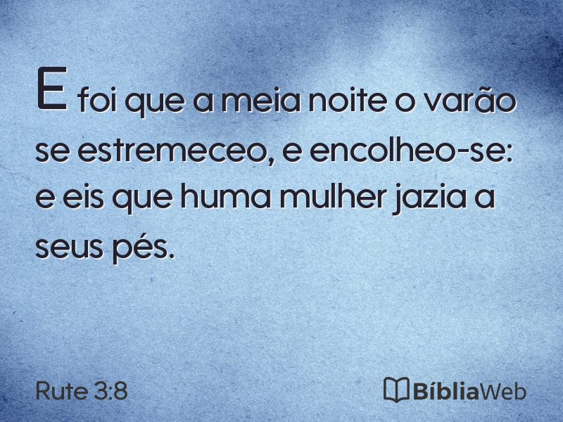 Rute 3:8 em imagem para compartilhar