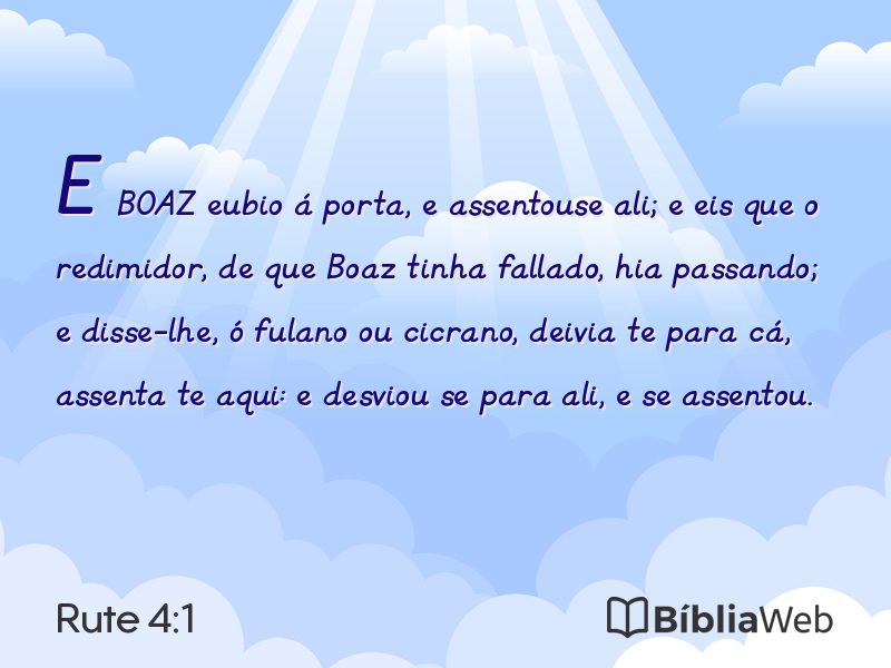Rute 4:1 em imagem para compartilhar