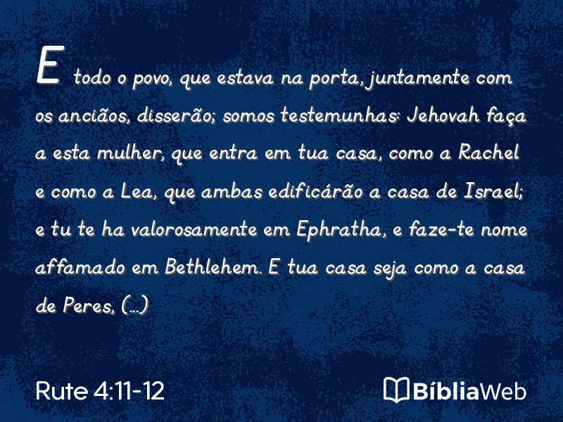 Rute 4:11-12 em imagem para compartilhar