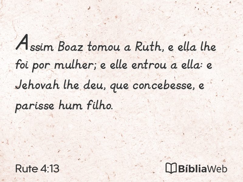 Rute 4:13 em imagem para compartilhar