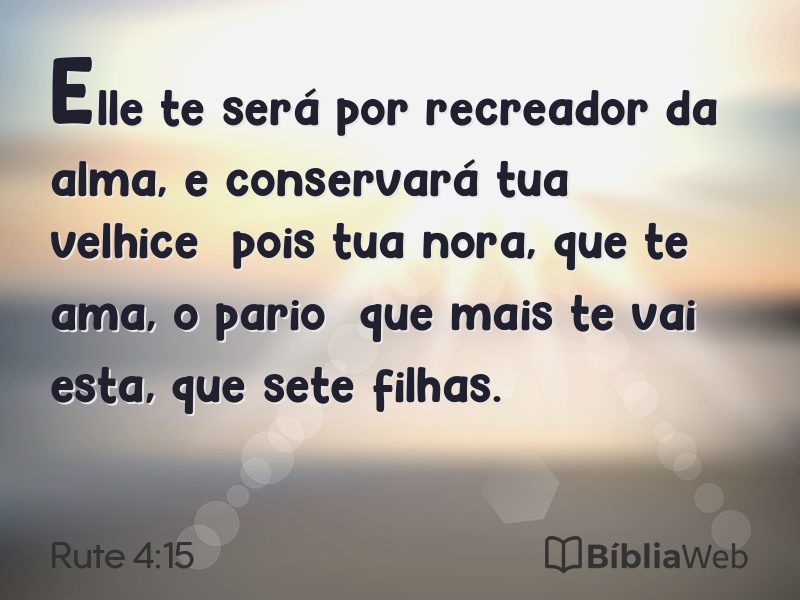Rute 4:15 em imagem para compartilhar