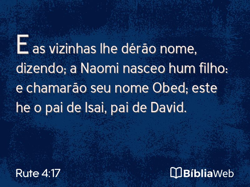 Rute 4:17 em imagem para compartilhar