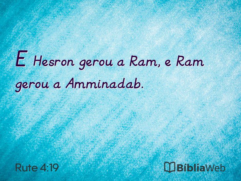 Rute 4:19 em imagem para compartilhar