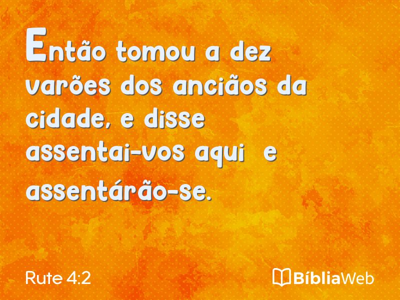 Rute 4:2 em imagem para compartilhar