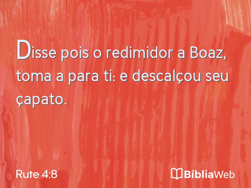 Rute 4:8 em imagem para compartilhar